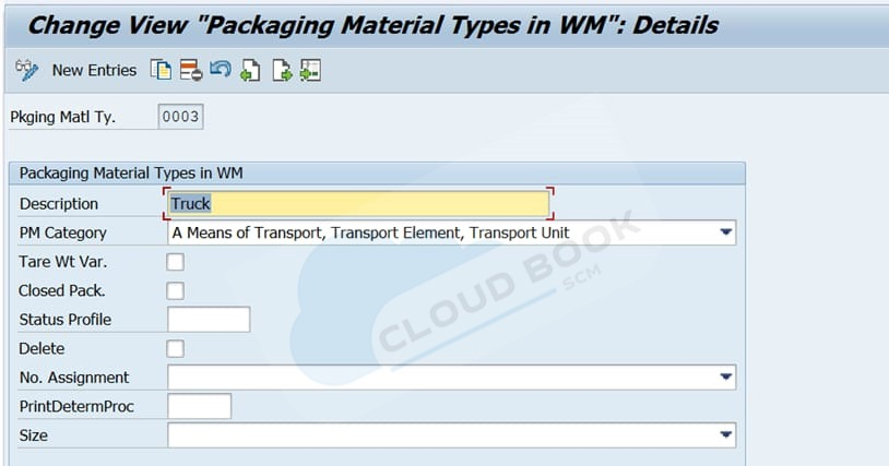 Packing Material types in WM