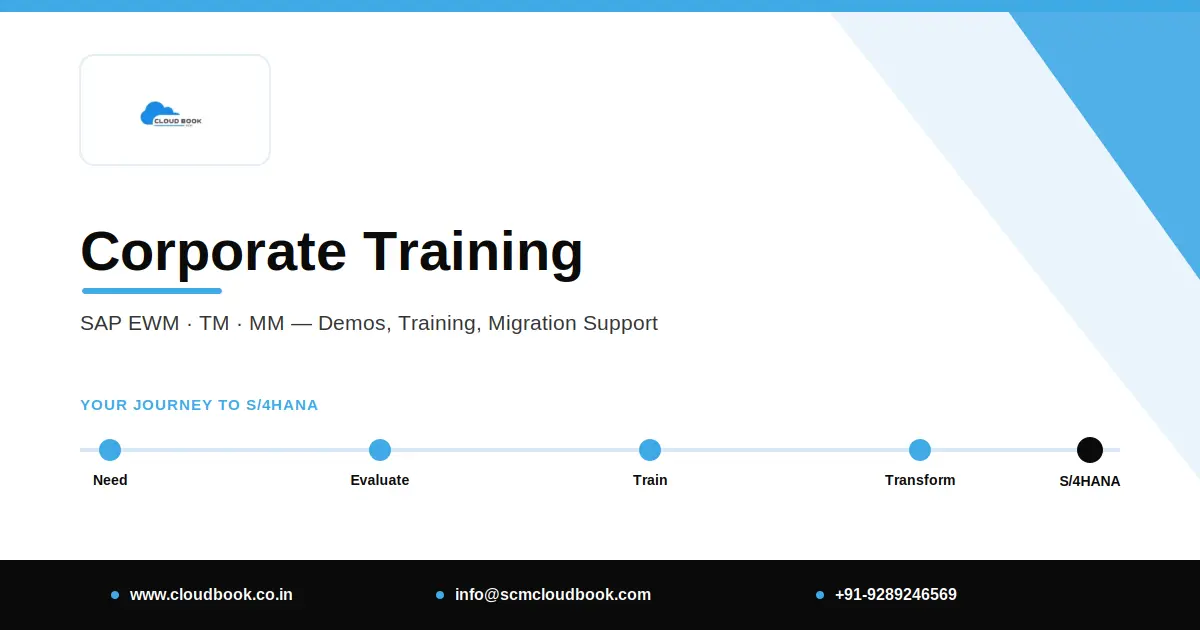 SAP EWM, TM & MM Corporate Training : How We Help Companies Upskill Teams